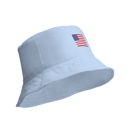 Michigan Upper Peninsula Bucket Hat (Patriot Edition) | Reversible - Light Blue