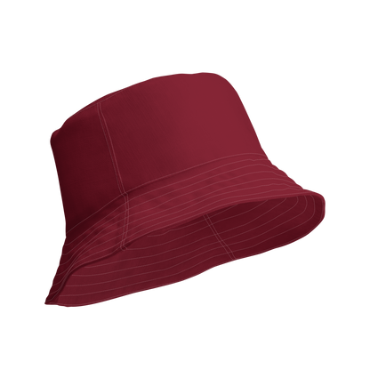 Michigan Upper Peninsula Bucket Hat (w/ UP Outline) | Reversible - Burgandy