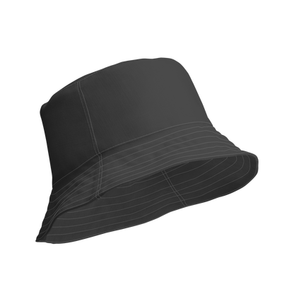 Michigan Upper Peninsula Bucket Hat (w/ UP Outline) | Reversible - Iron Ore Grey