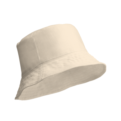 Michigan Upper Peninsula Bucket Hat (w/ Navy UP Outline) | Reversible - Champagne White