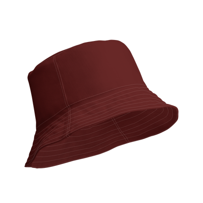 Michigan Upper Peninsula Bucket Hat (w/ UP Outline) | Reversible - Cherrywood Color