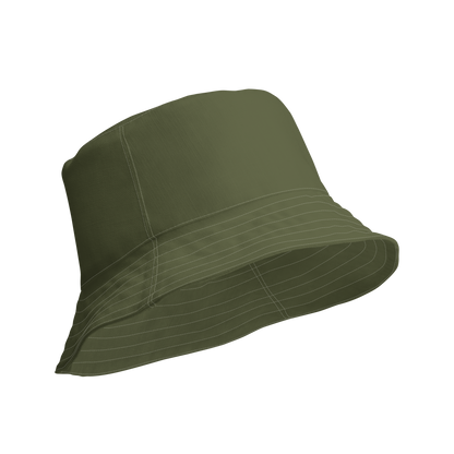 Michigan Upper Peninsula Bucket Hat (w/ Copper UP Outline) | Reversible - Army Green