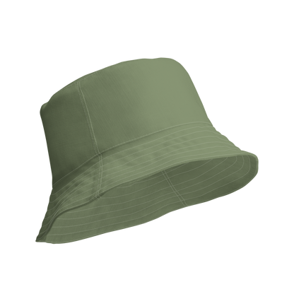 Michigan Upper Peninsula Bucket Hat (w/ Army Green UP Outline) | Reversible - Camo Green