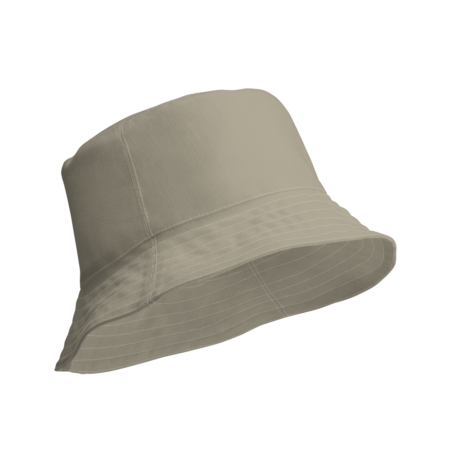 Michigan Upper Peninsula Bucket Hat (w/ Army Green UP Outline) | Reversible - Petoskey Stone Beige