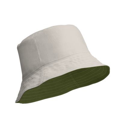 Michigan Upper Peninsula Bucket Hat | Reversible - Army Green/Canvas Color