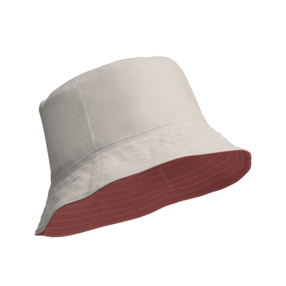 Michigan Upper Peninsula Bucket Hat | Reversible - Ore Dock Red/Canvas Color