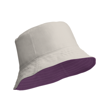 Michigan Upper Peninsula Bucket Hat | Reversible - Plum/Canvas Color