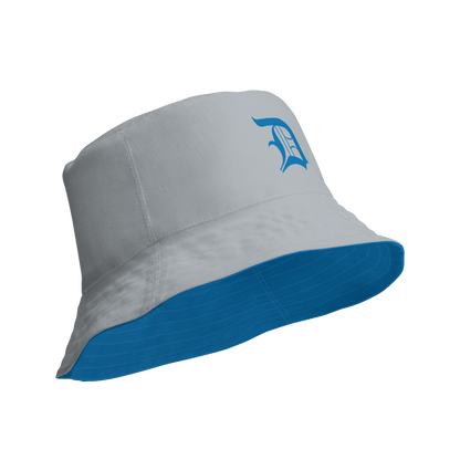 Detroit 'Old English D' Bucket Hat | Reversible - Azure/Silver