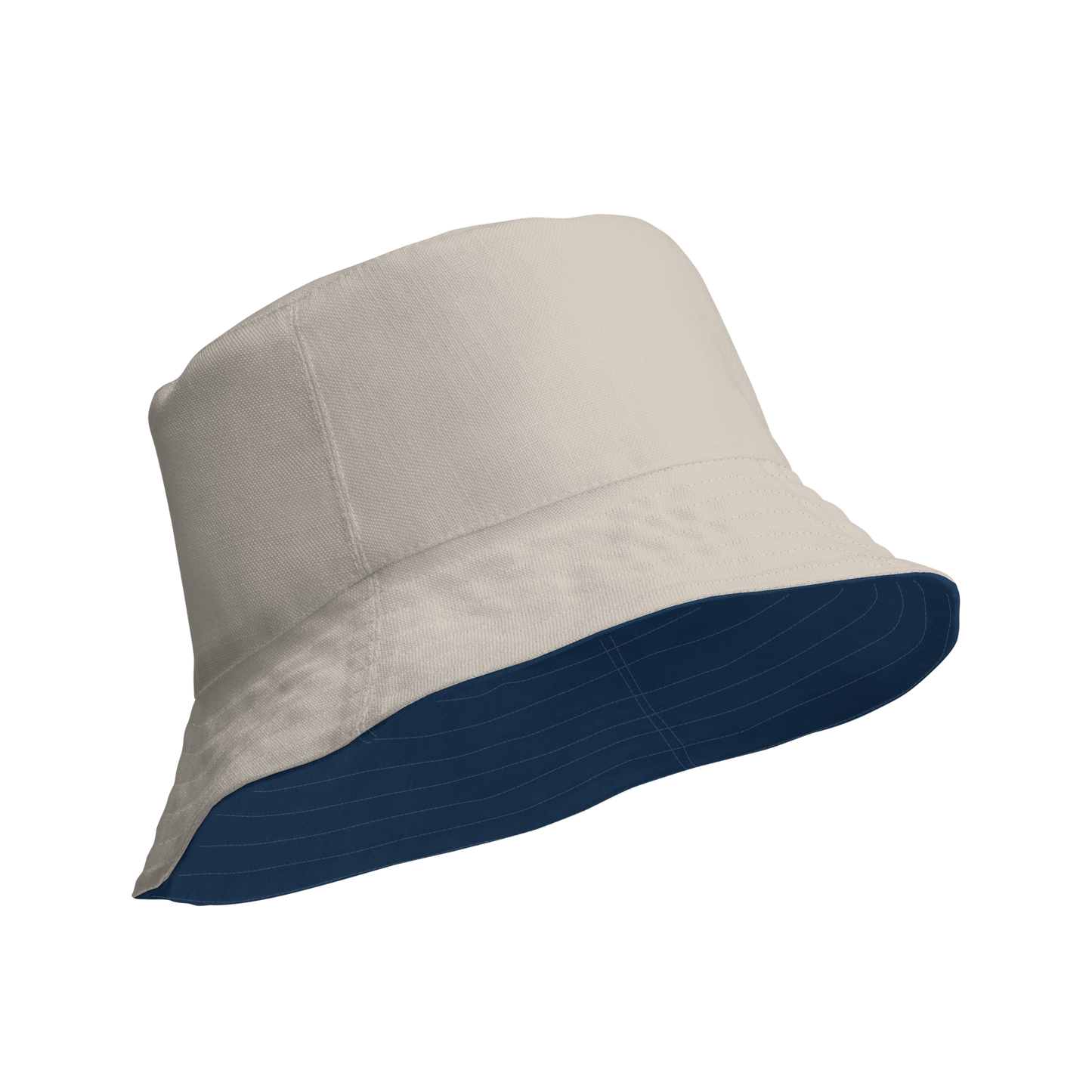 Detroit 'Old English D' Bucket Hat | Reversible - Navy/Canvas Color