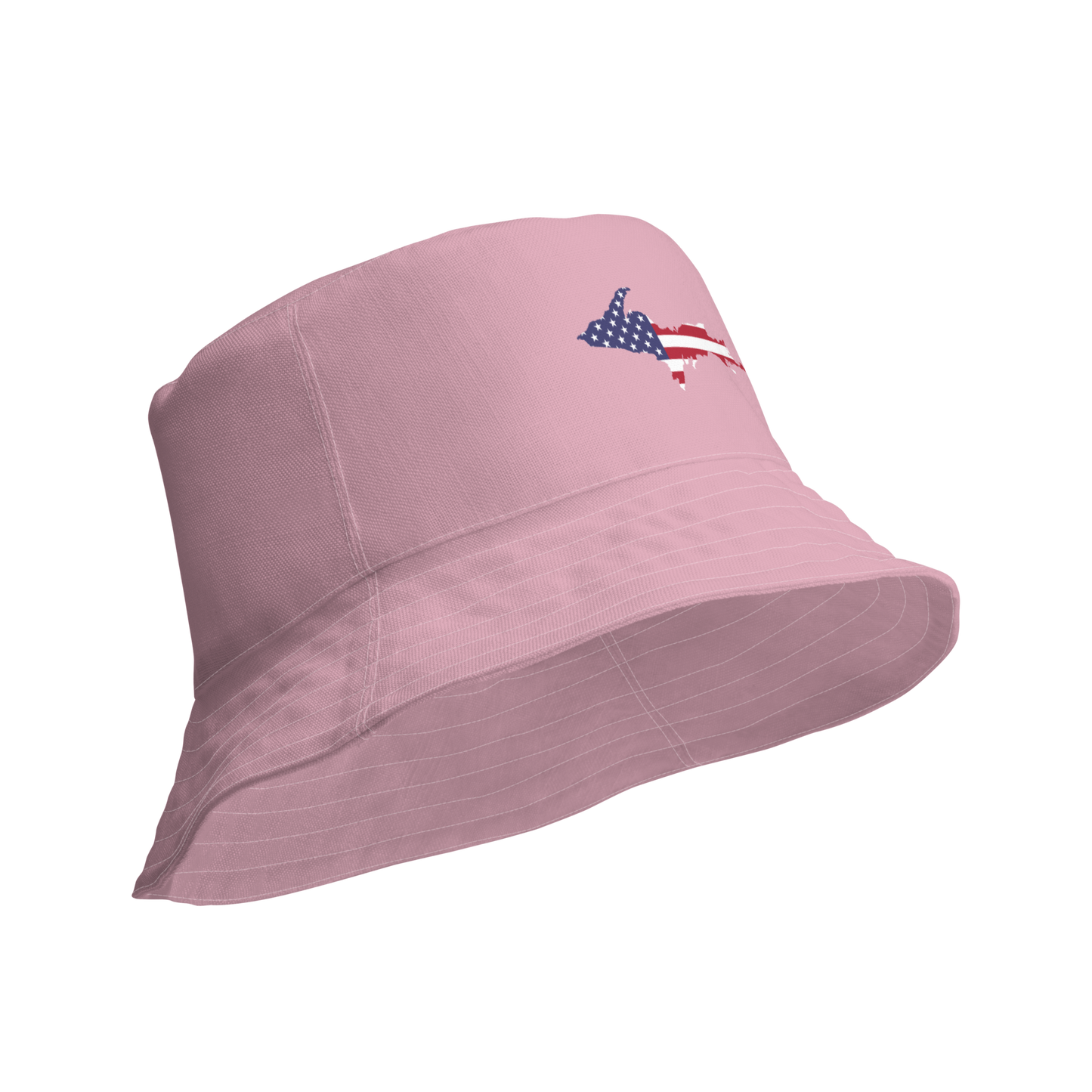 Michigan Upper Peninsula Bucket Hat (Patriot Edition) | Reversible - Pink