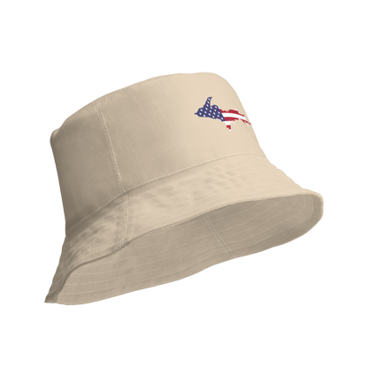 Michigan Upper Peninsula Bucket Hat (Patriot Edition) | Reversible - Canvas Color