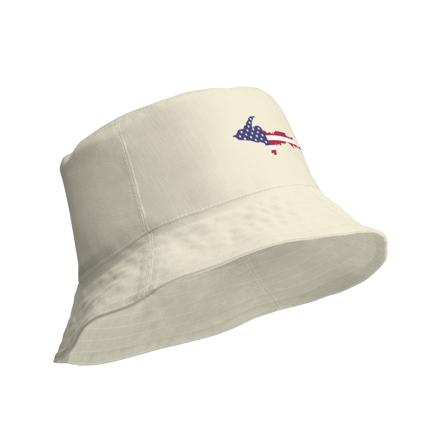 Michigan Upper Peninsula Bucket Hat (Patriot Edition) | Reversible - Ivory