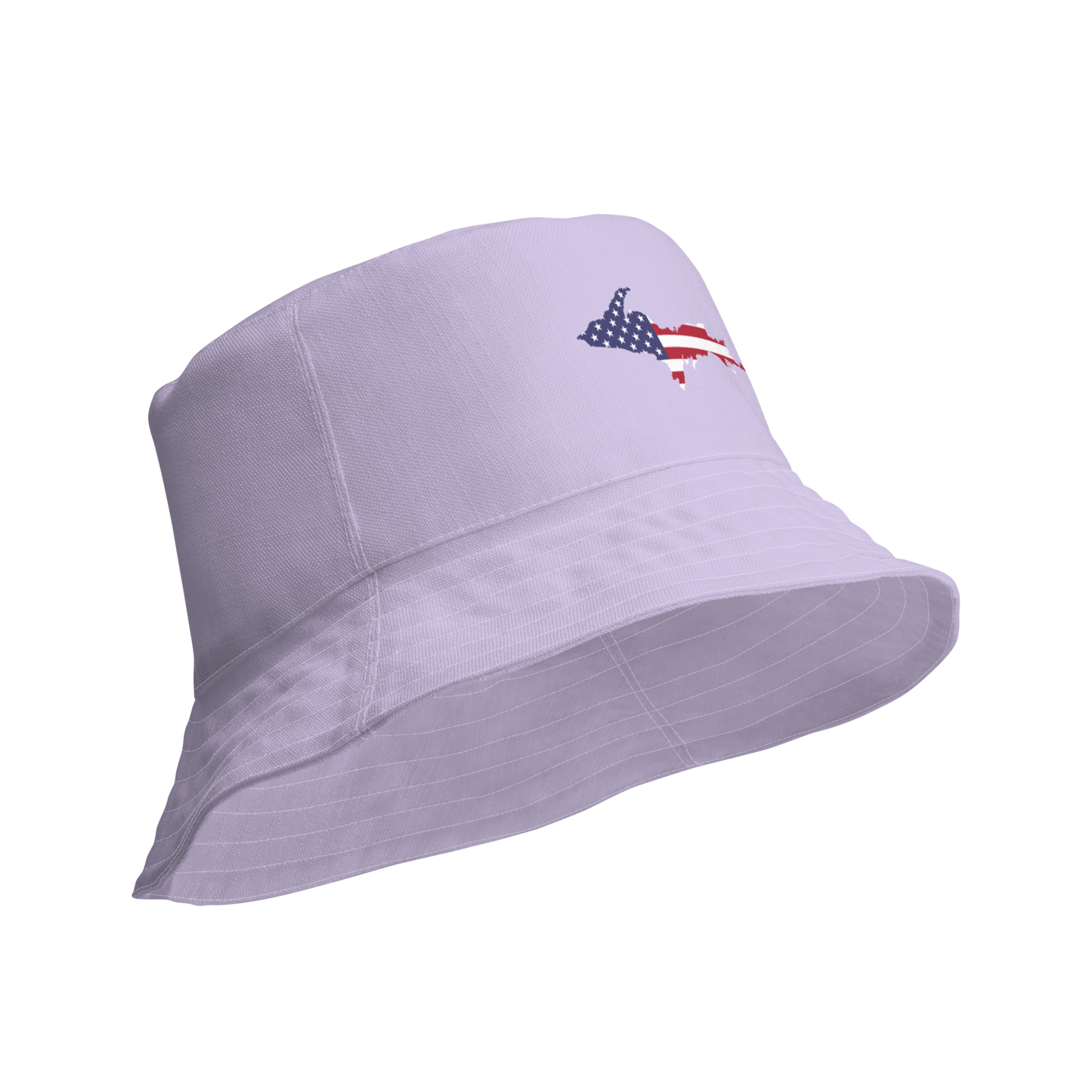 Michigan Upper Peninsula Bucket Hat (Patriot Edition) | Reversible - Birch Bark White