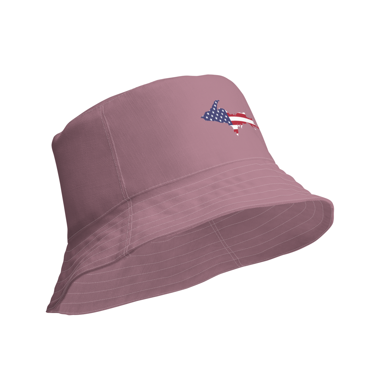 Michigan Upper Peninsula Bucket Hat (Patriot Edition) | Reversible - Cherry Blossom Pink