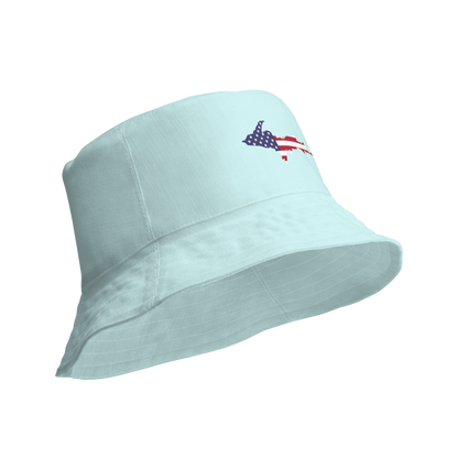 Michigan Upper Peninsula Bucket Hat (Patriot Edition) | Reversible - Cyan