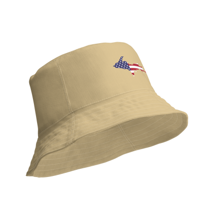 Michigan Upper Peninsula Bucket Hat (Patriot Edition) | Reversible - Maple Color