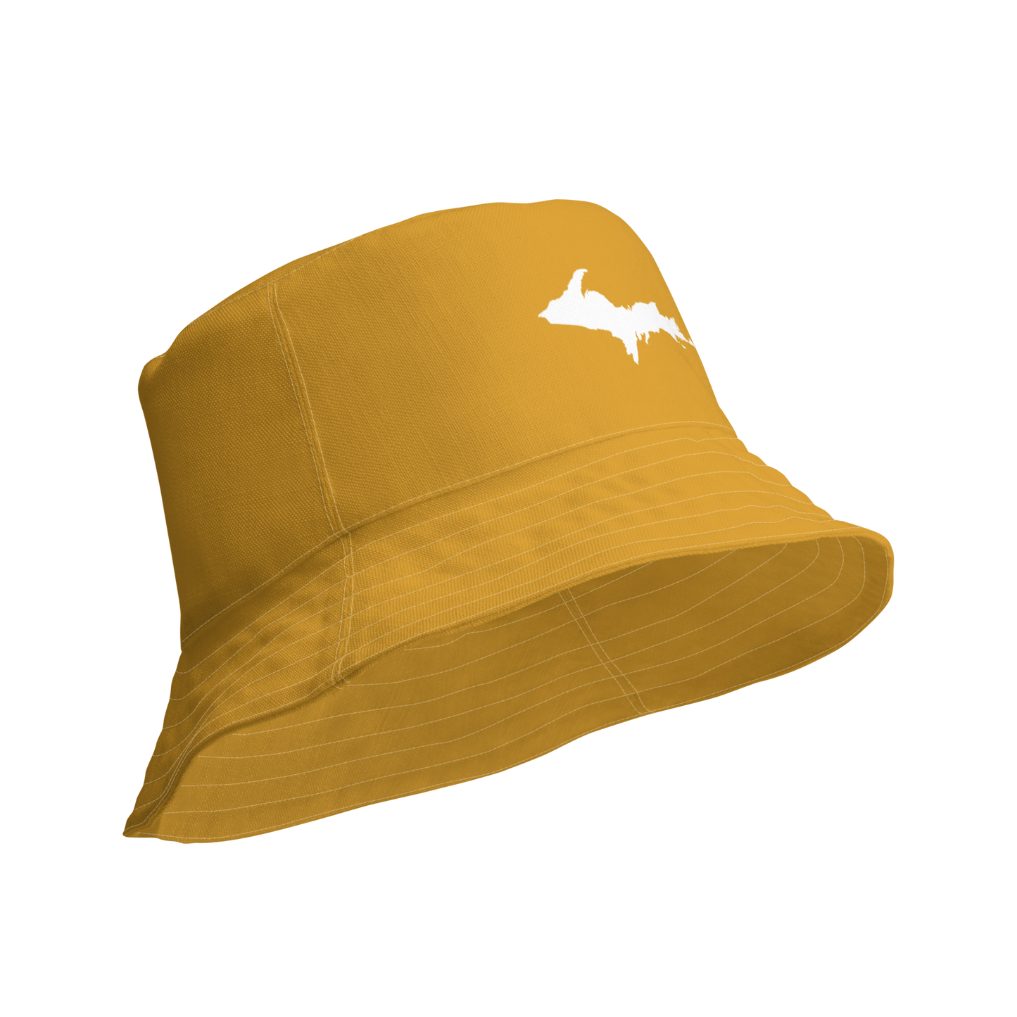 Michigan Upper Peninsula Bucket Hat (w/ UP Outline) | Reversible - Gold