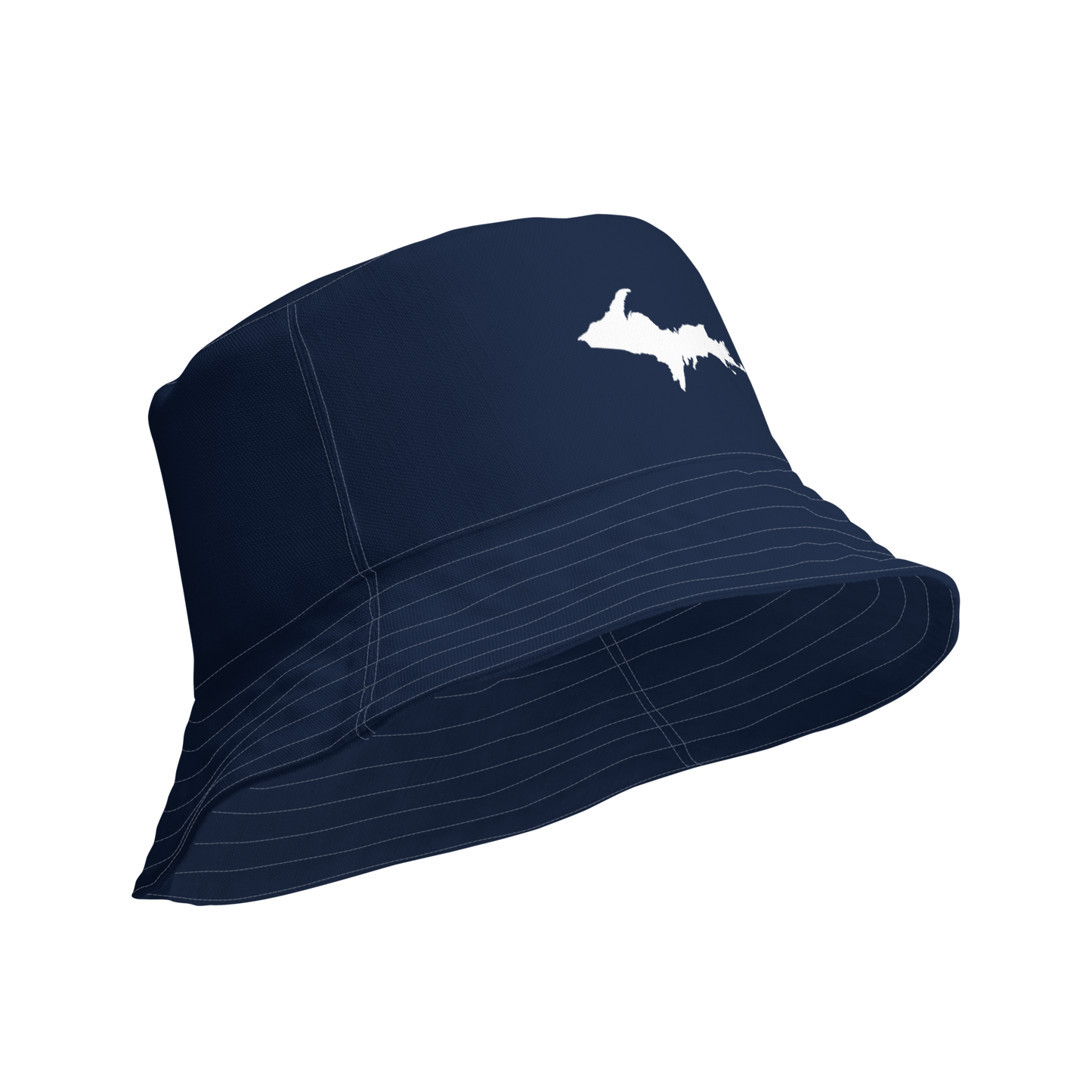 Michigan Upper Peninsula Bucket Hat (w/ UP Outline) | Reversible - Navy