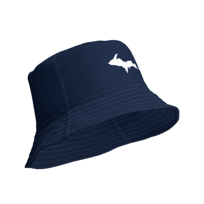 Michigan Upper Peninsula Bucket Hat (w/ UP Outline) | Reversible - Navy