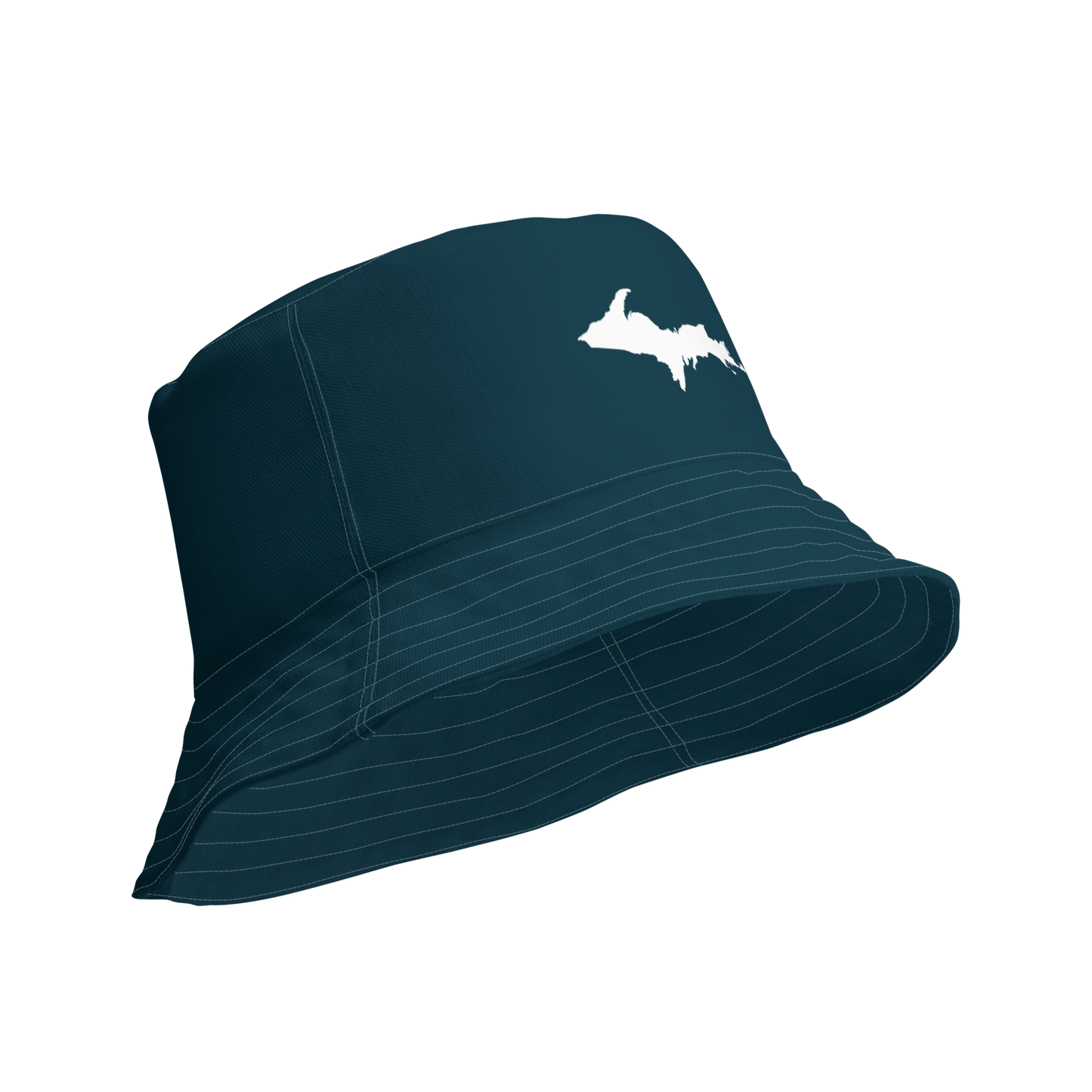 Michigan Upper Peninsula Bucket Hat (w/ UP Outline) | Reversible - Blue Whale