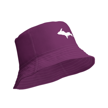 Michigan Upper Peninsula Bucket Hat (w/ UP Outline) | Reversible - Plum