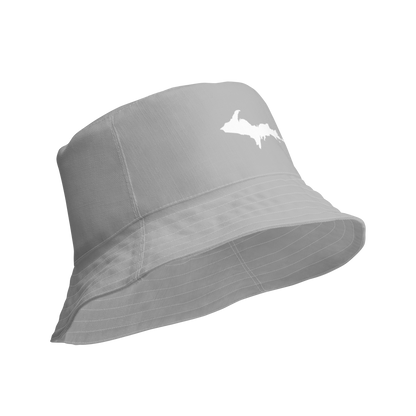 Michigan Upper Peninsula Bucket Hat (w/ UP Outline) | Reversible - Silver