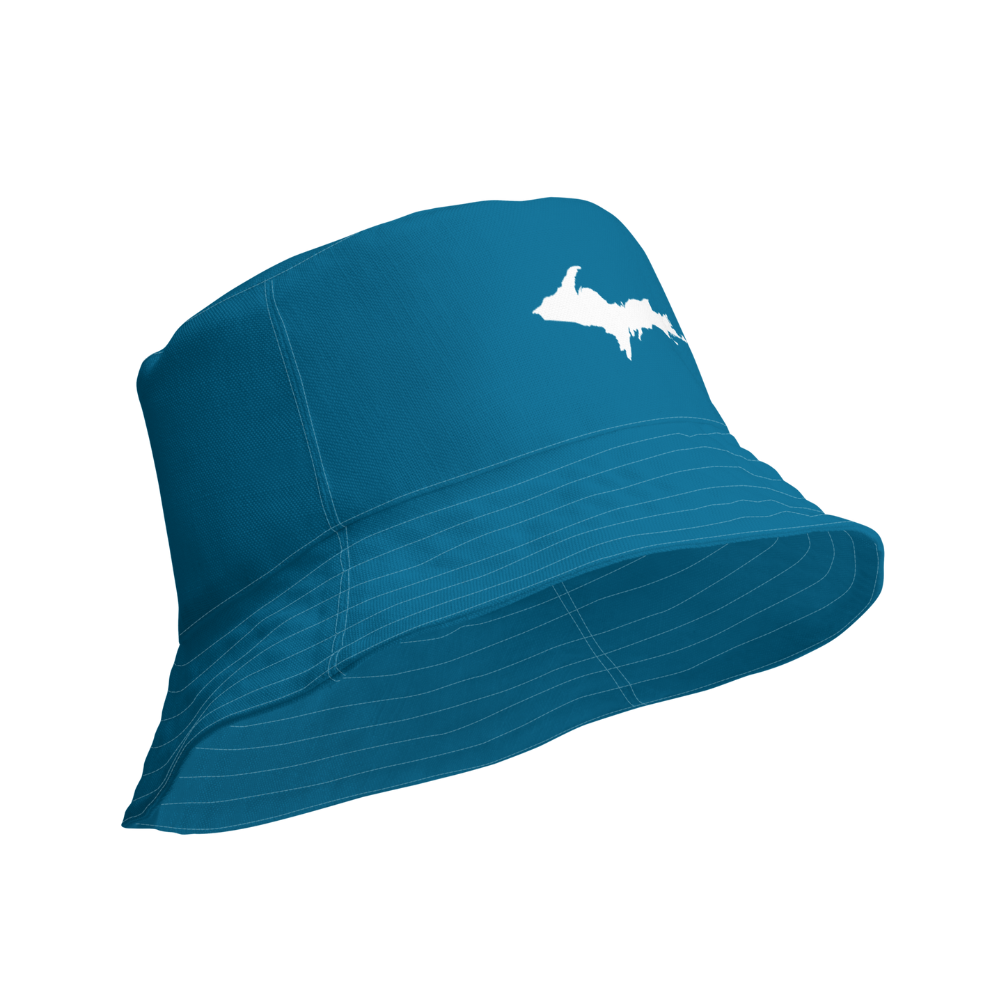 Michigan Upper Peninsula Bucket Hat (w/ UP Outline) | Reversible - Cerulean