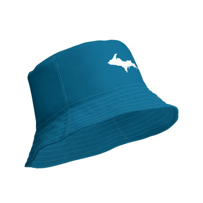 Michigan Upper Peninsula Bucket Hat (w/ UP Outline) | Reversible - Cerulean