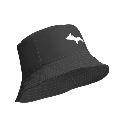 Michigan Upper Peninsula Bucket Hat (w/ UP Outline) | Reversible - Iron Ore Grey