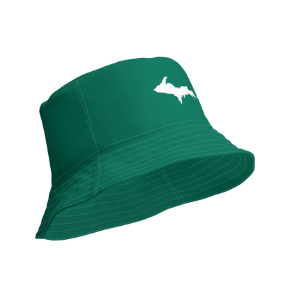 Michigan Upper Peninsula Bucket Hat (w/ UP Outline) | Reversible - Emerald Green