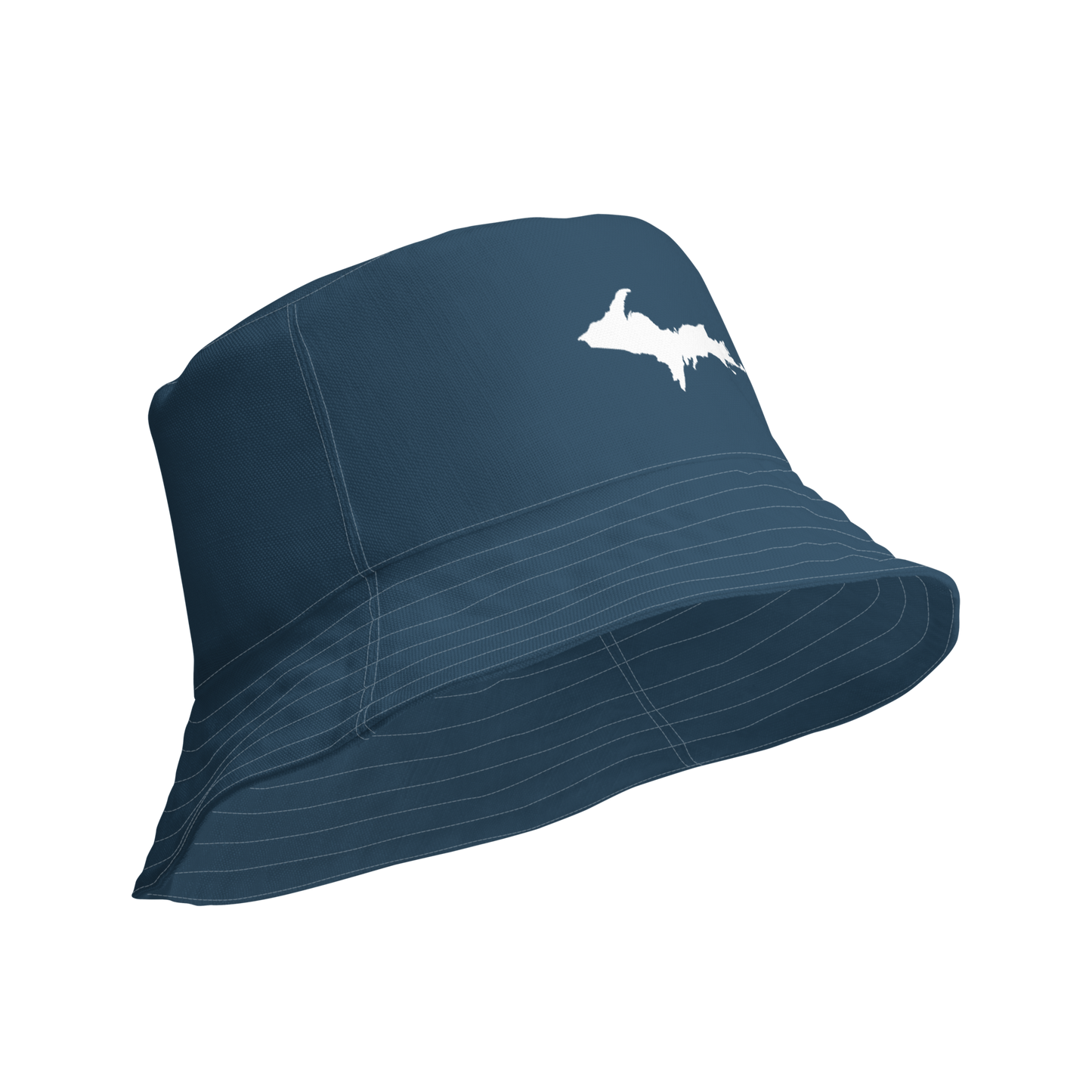 Michigan Upper Peninsula Bucket Hat (w/ UP Outline) | Reversible - '37 Caddie Blue