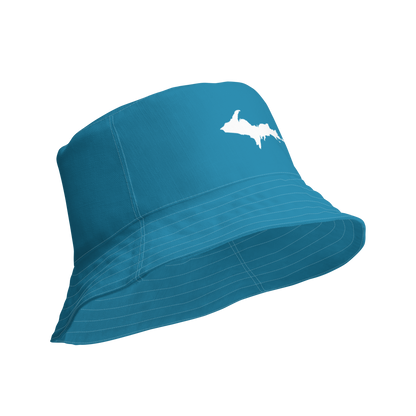 Michigan Upper Peninsula Bucket Hat (w/ UP Outline) | Reversible - Lake Blue