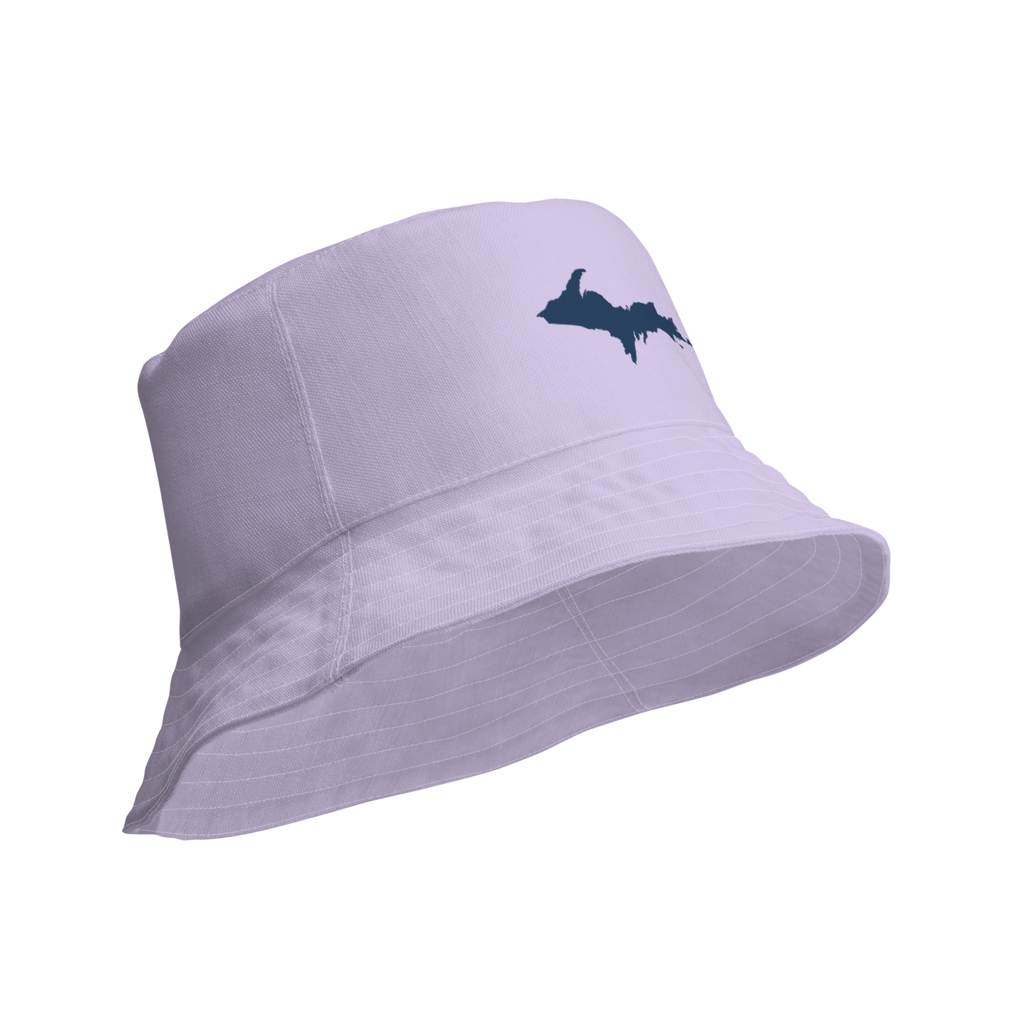 Michigan Upper Peninsula Bucket Hat (w/ Navy UP Outline) | Reversible - Lavender