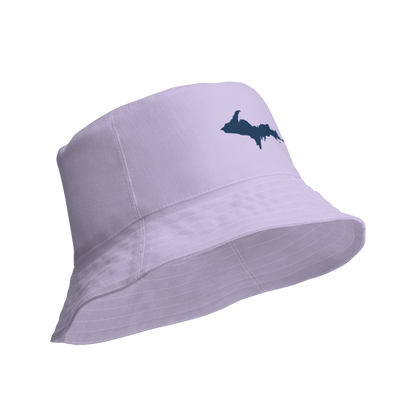 Michigan Upper Peninsula Bucket Hat (w/ Navy UP Outline) | Reversible - Lavender