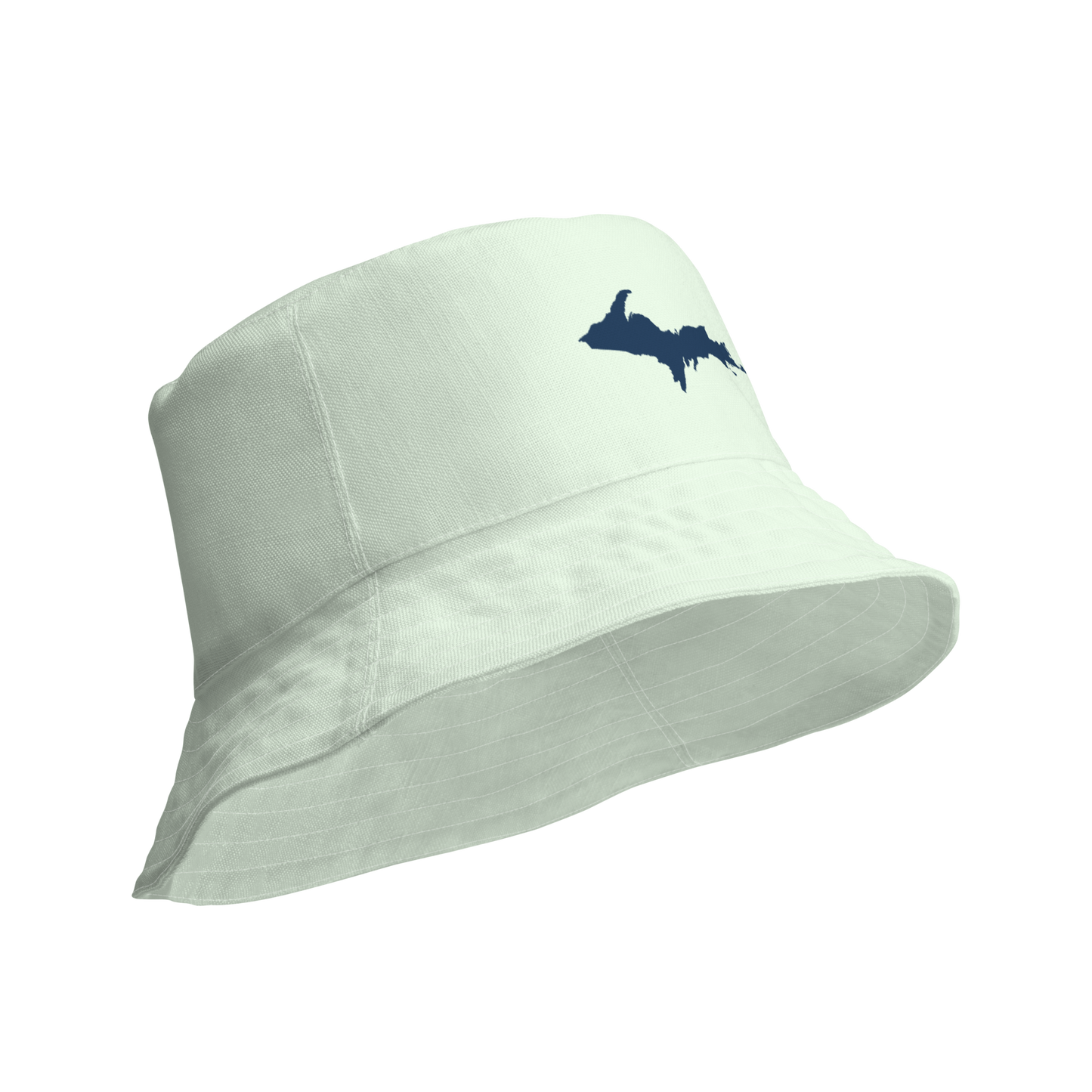 Michigan Upper Peninsula Bucket Hat (w/ Navy UP Outline) | Reversible - Dew Green