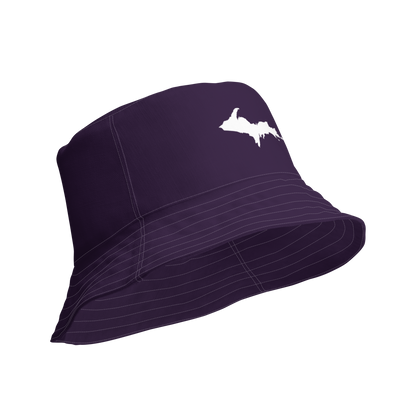 Michigan Upper Peninsula Bucket Hat (w/ UP Outline) | Reversible - Blackcurrant Color