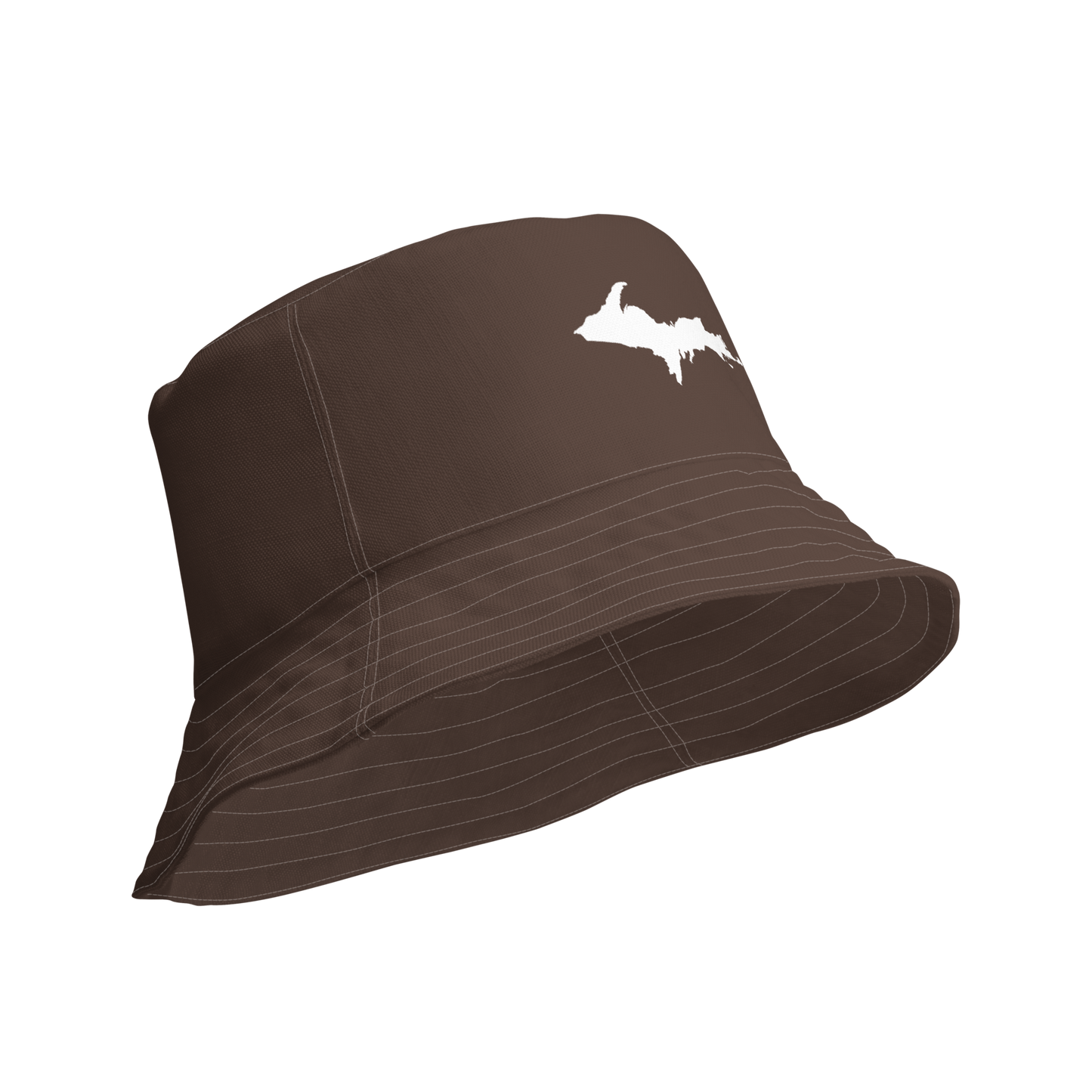 Michigan Upper Peninsula Bucket Hat (w/ UP Outline) | Reversible - HIckory Color