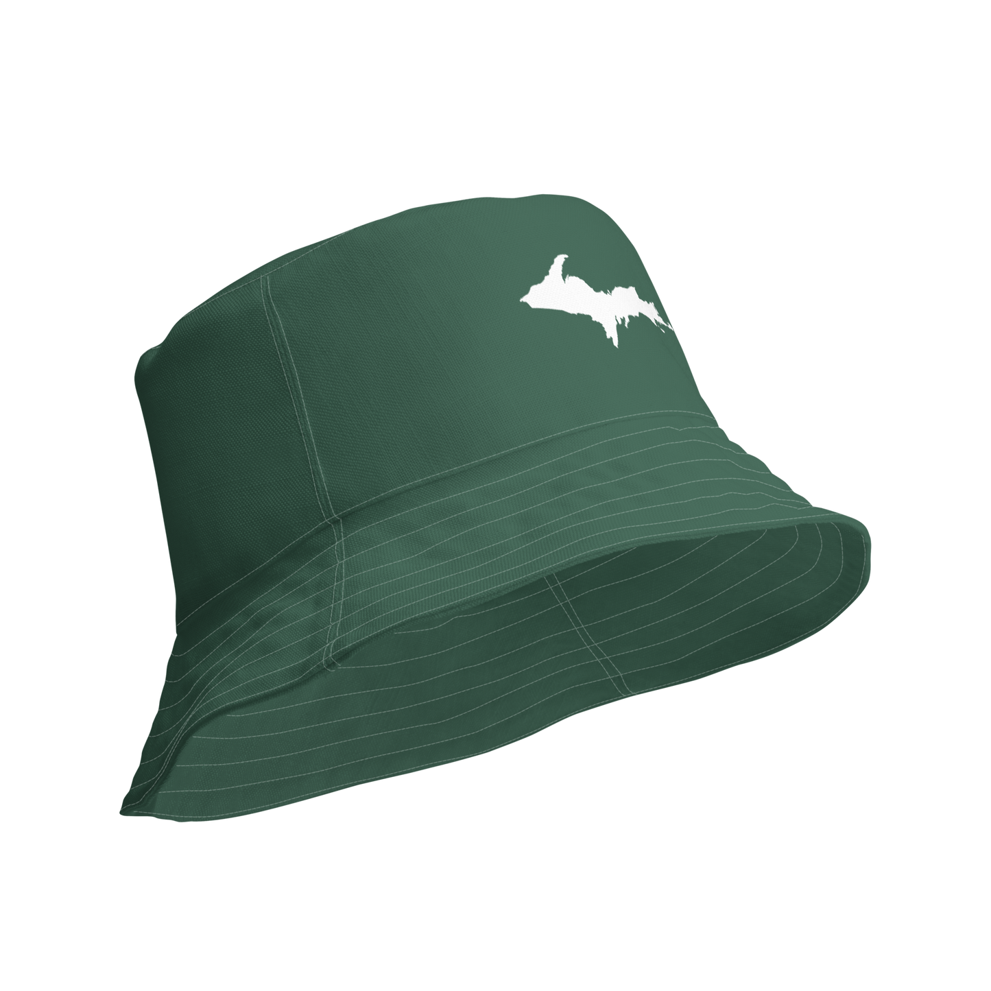 Michigan Upper Peninsula Bucket Hat (w/ UP Outline) | Reversible - Ginger Ale Green