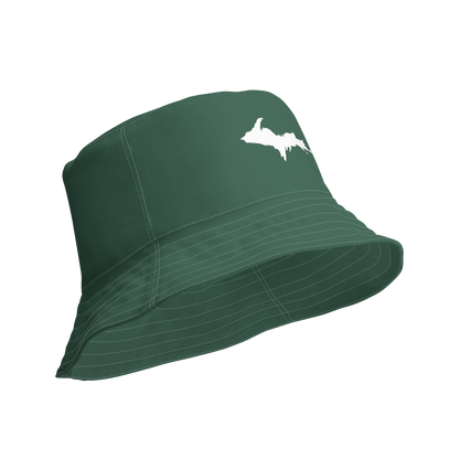 Michigan Upper Peninsula Bucket Hat (w/ UP Outline) | Reversible - Ginger Ale Green