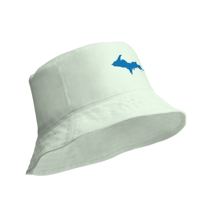 Michigan Upper Peninsula Bucket Hat (w/ Azure UP Outline) | Reversible - Dew Green