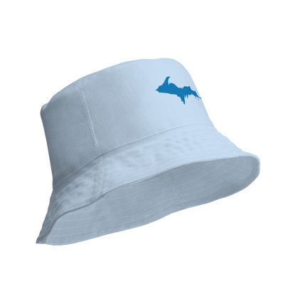 Michigan Upper Peninsula Bucket Hat (w/ Azure UP Outline) | Reversible - Light Blue