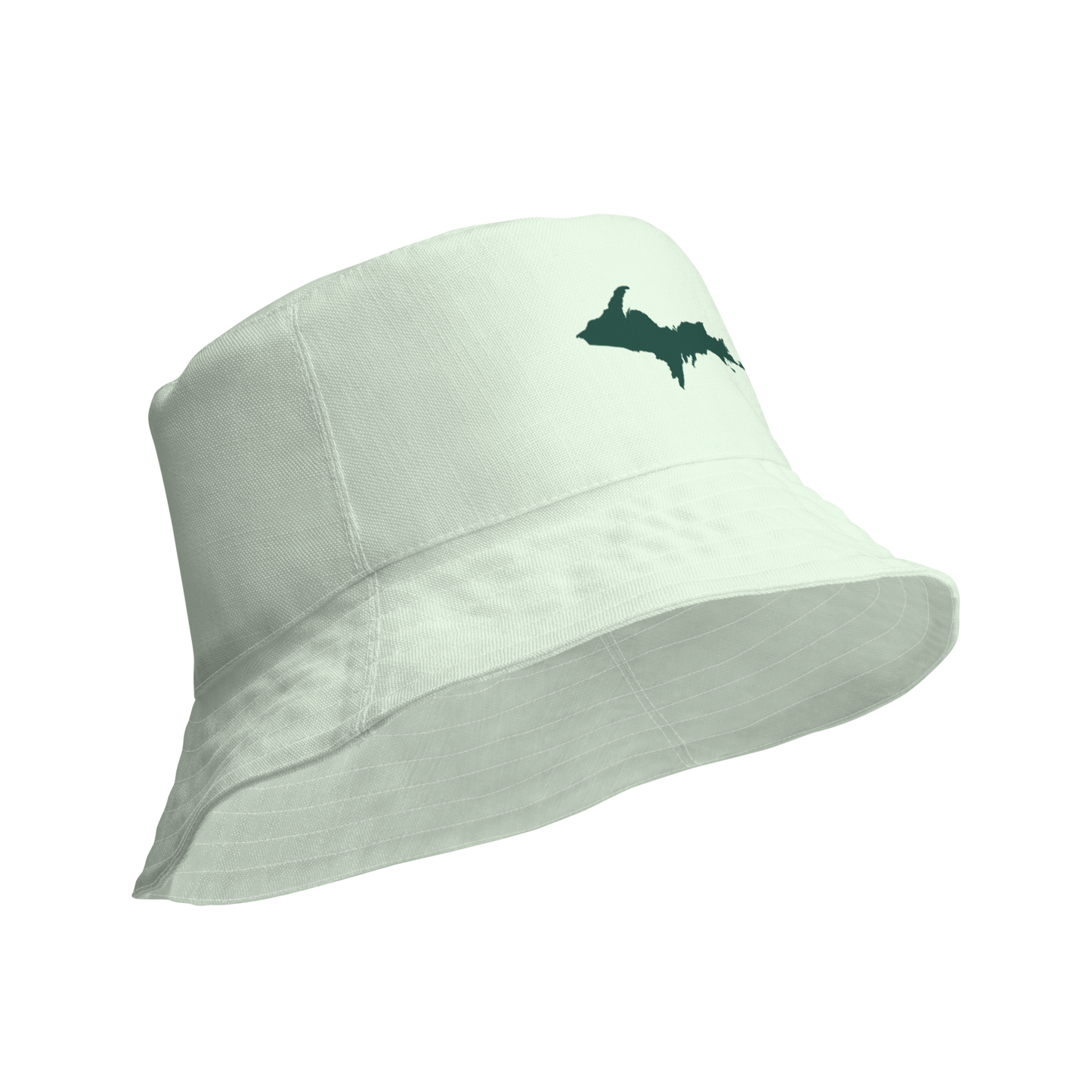 Michigan Upper Peninsula Bucket Hat (w/ Green UP Outline) | Reversible - Dew Green