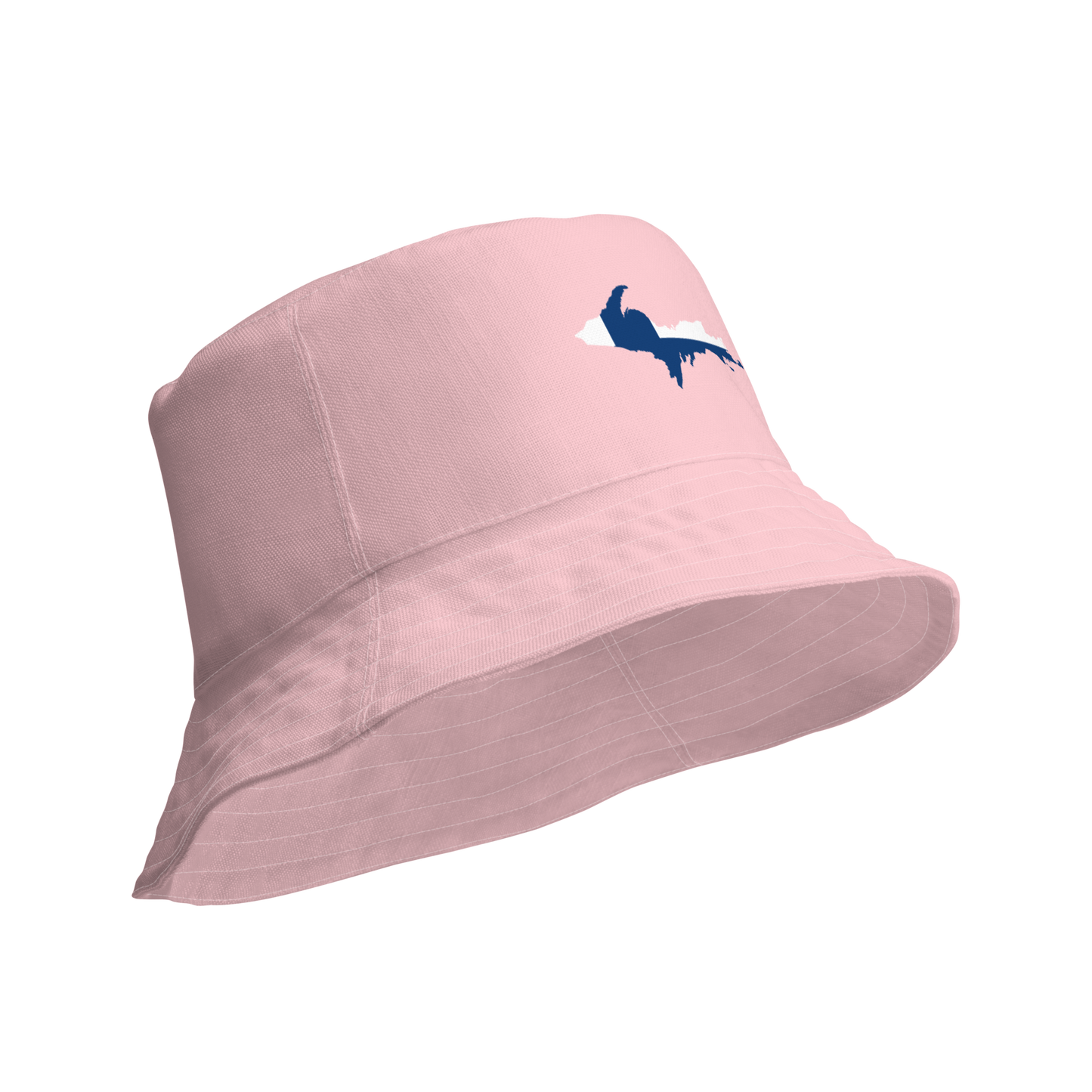 Michigan Upper Peninsula Bucket Hat (w/ UP Finland Flag) | Reversible - Pink