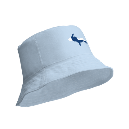 Michigan Upper Peninsula Bucket Hat (w/ UP Finland Flag) | Reversible - Light Blue