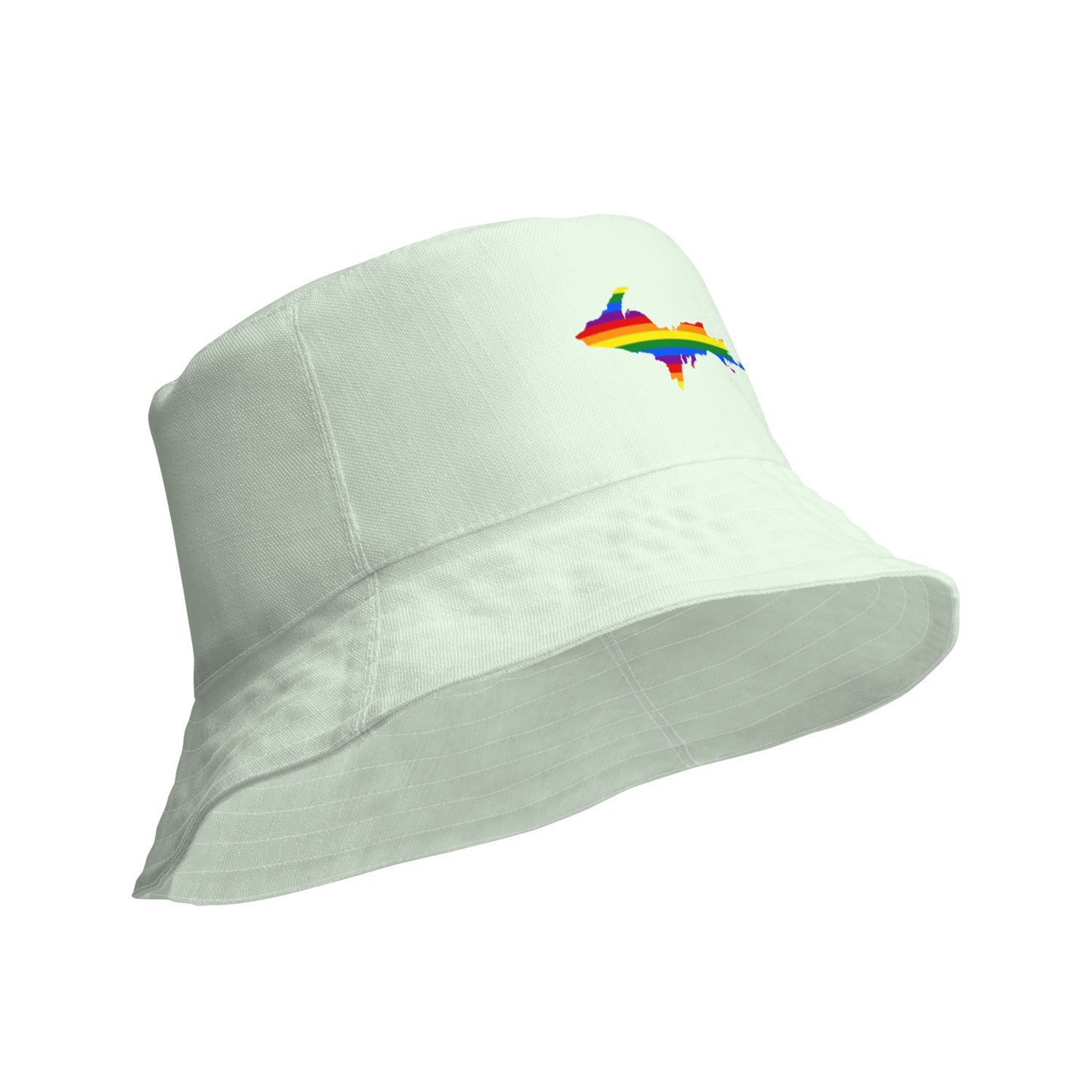 Michigan Upper Peninsula Bucket Hat (w/ UP Pride Flag) | Reversible - Dew Green