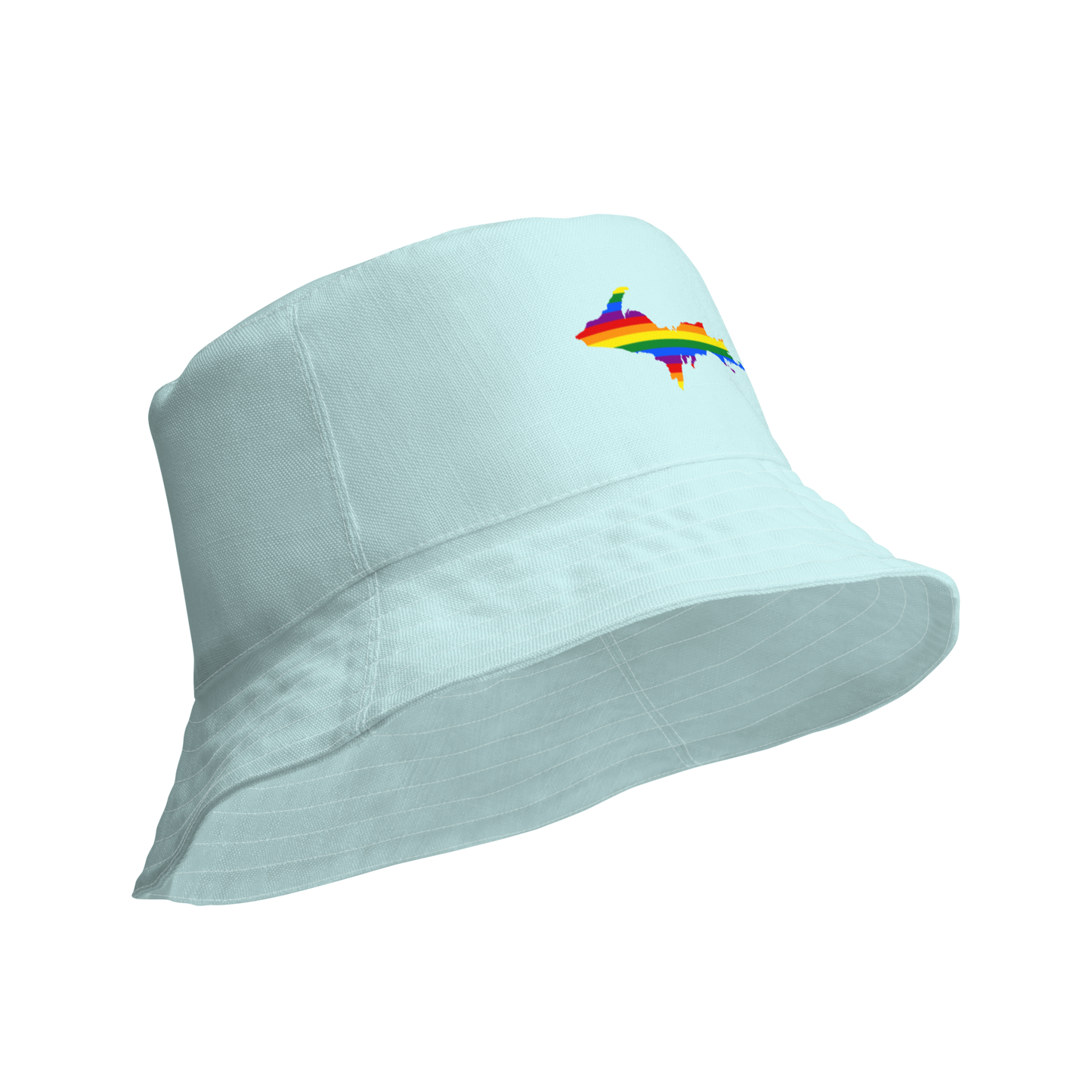 Michigan Upper Peninsula Bucket Hat (w/ UP Pride Flag) | Reversible - Cyan