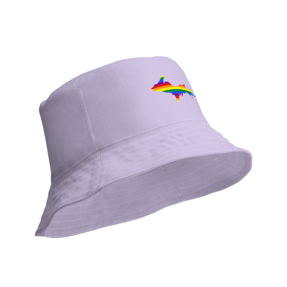 Michigan Upper Peninsula Bucket Hat (w/ UP Pride Flag) | Reversible - Lavender