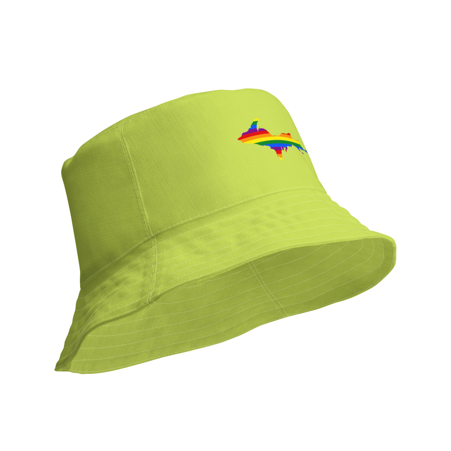 Michigan Upper Peninsula Bucket Hat (w/ UP Pride Flag) | Reversible - Gooseberry Green