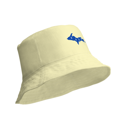 Michigan Upper Peninsula Bucket Hat (w/ UP Quebec Flag) | Reversible - Canary Yellow