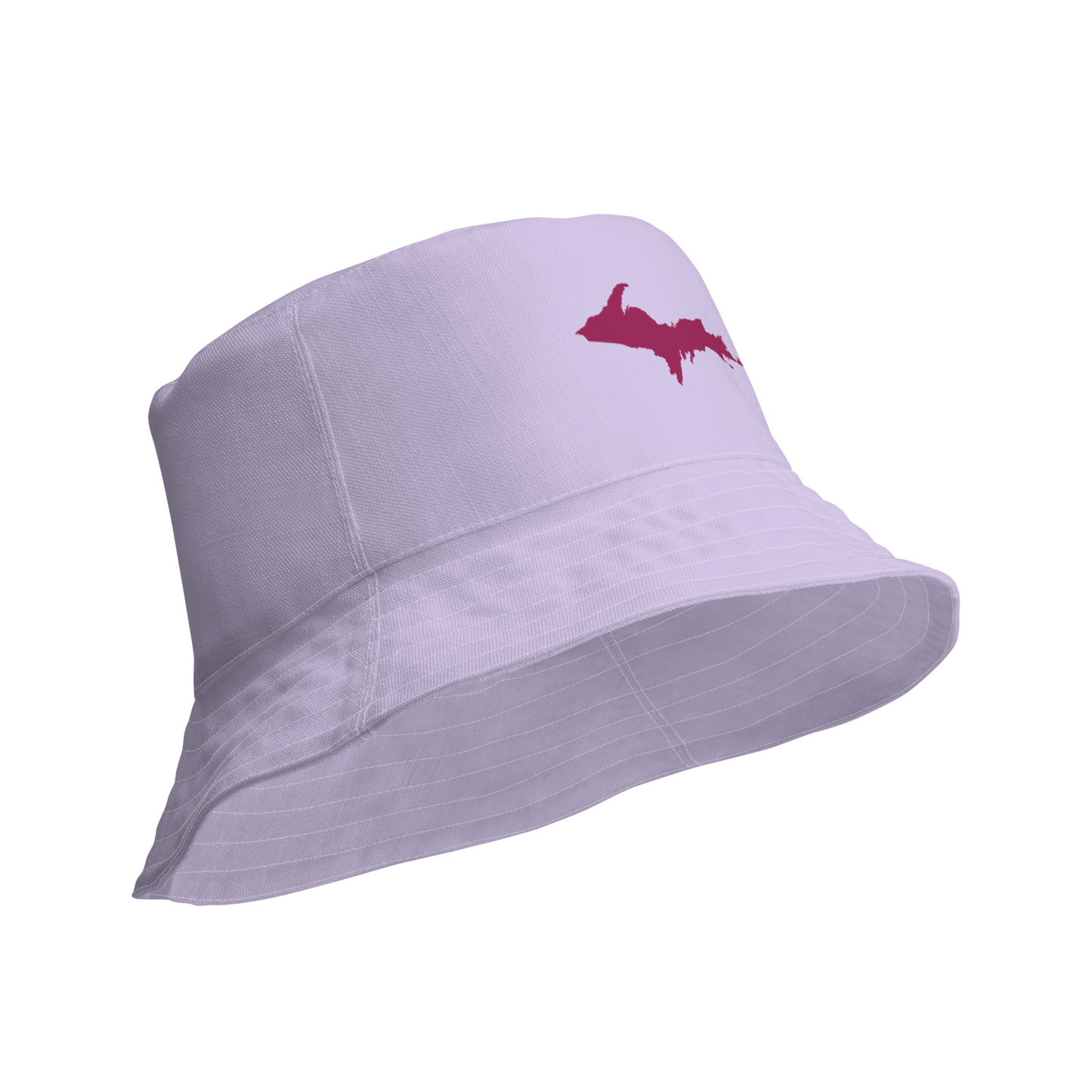 Michigan Upper Peninsula Bucket Hat (w/ Ruby Red UP Outline) | Reversible - Lavender